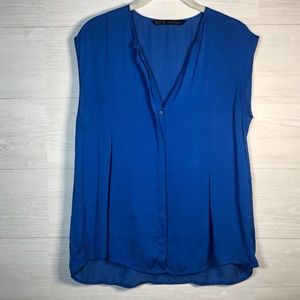 Zara flowy button up blouse top